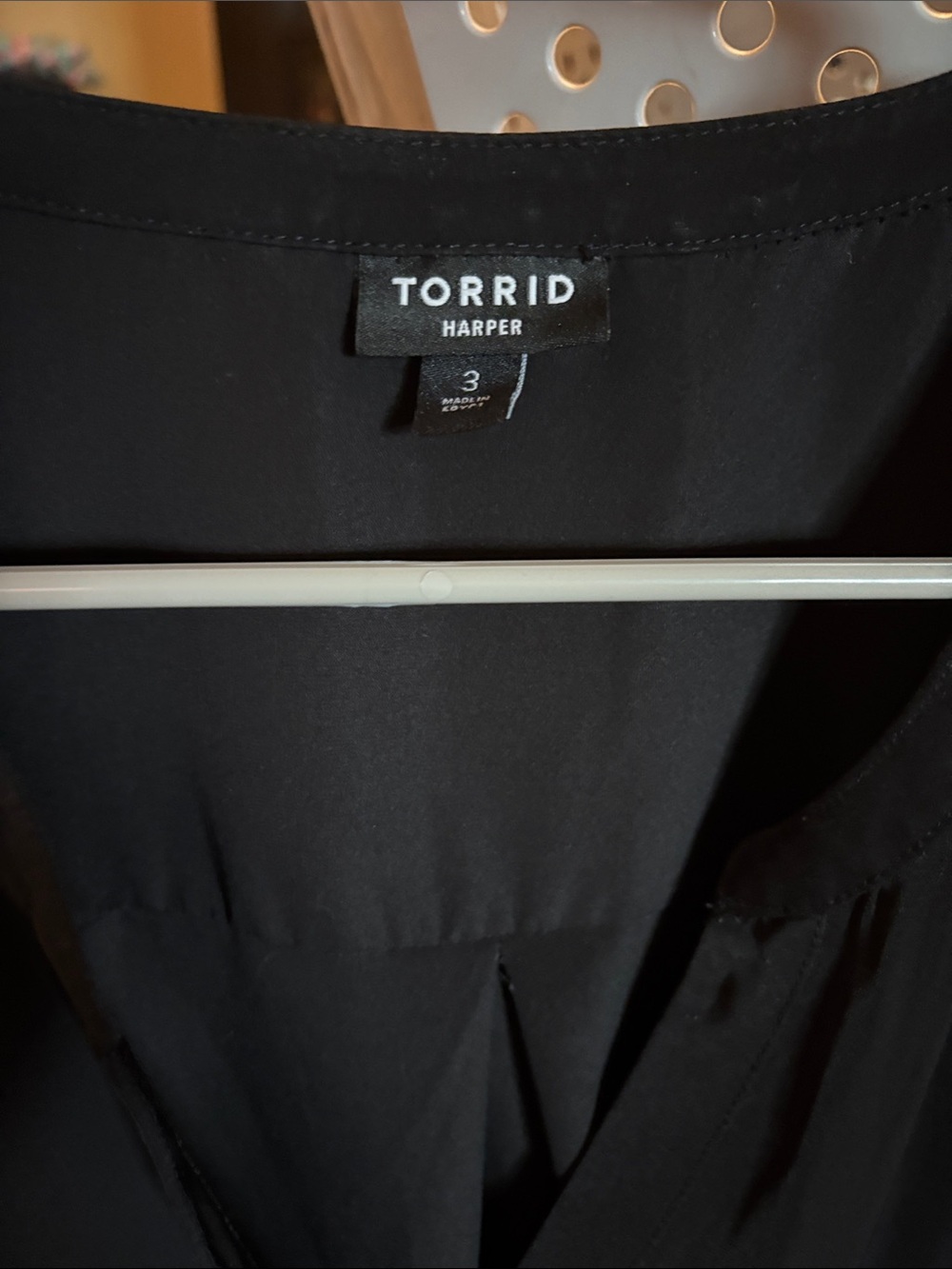 Torrid Harper Blouse Black Split Neck Pocketed Tunic Shirt Plus Size 3x - Picture 2 of 5